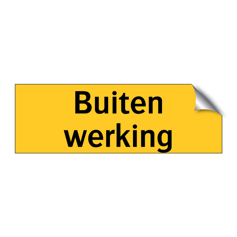 Buiten werking & Buiten werking & Buiten werking & Buiten werking