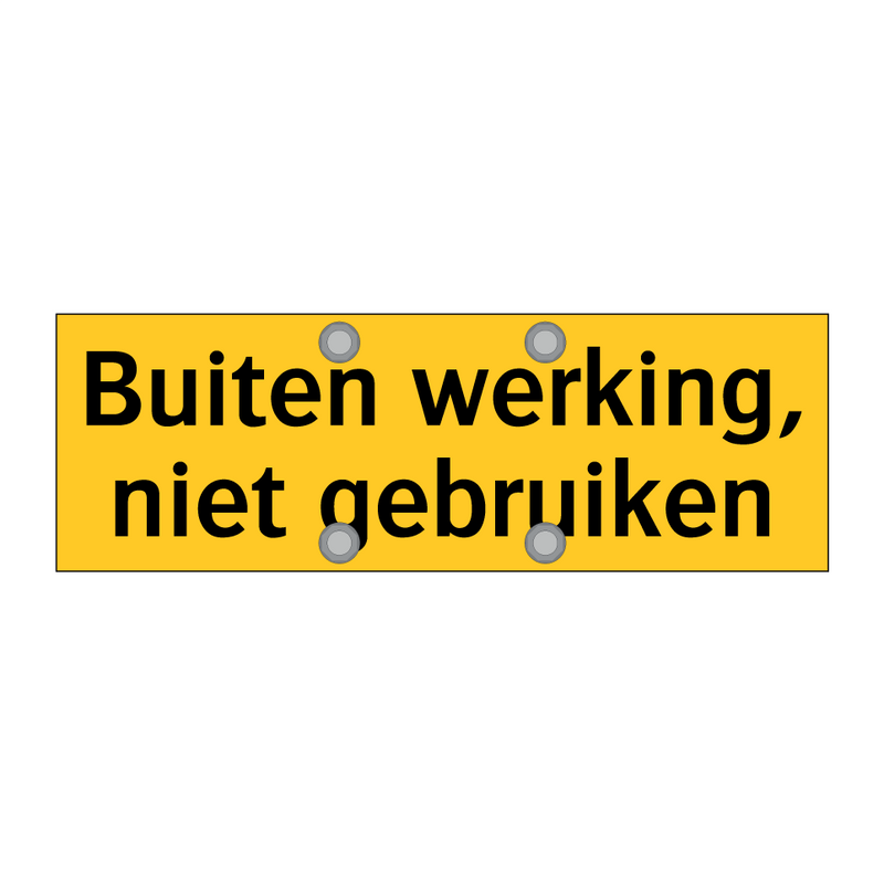 Buiten werking, niet gebruiken & Buiten werking, niet gebruiken & Buiten werking, niet gebruiken