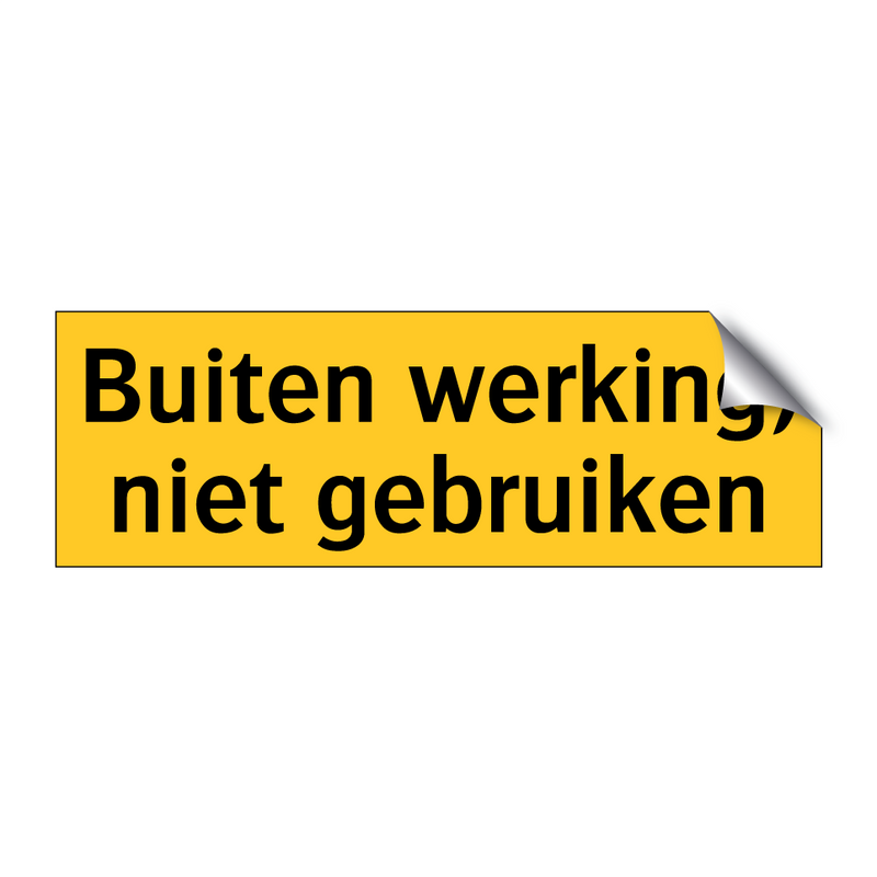 Buiten werking, niet gebruiken & Buiten werking, niet gebruiken & Buiten werking, niet gebruiken