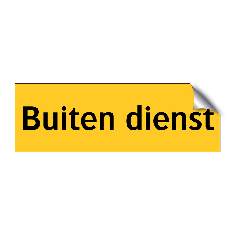 Buiten dienst & Buiten dienst & Buiten dienst & Buiten dienst