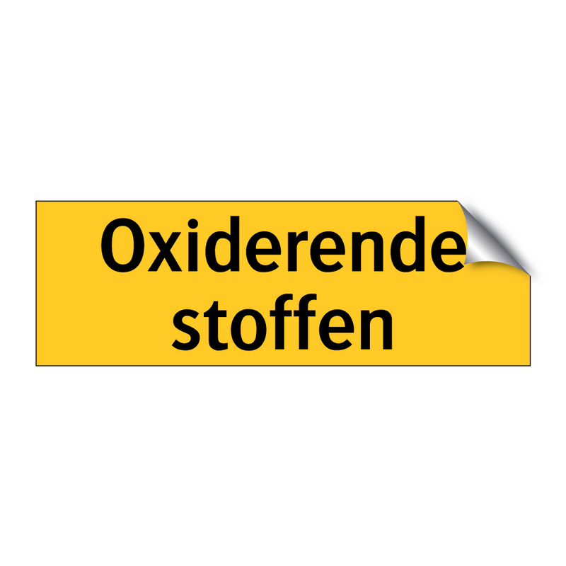 Oxiderende stoffen & Oxiderende stoffen & Oxiderende stoffen & Oxiderende stoffen