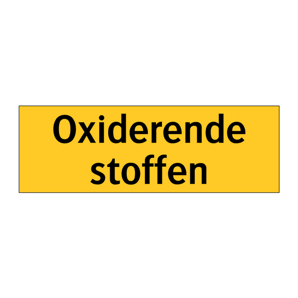 Oxiderende stoffen & Oxiderende stoffen & Oxiderende stoffen & Oxiderende stoffen