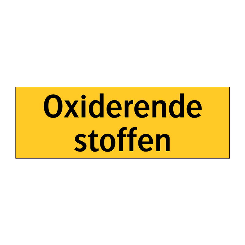 Oxiderende stoffen & Oxiderende stoffen & Oxiderende stoffen & Oxiderende stoffen