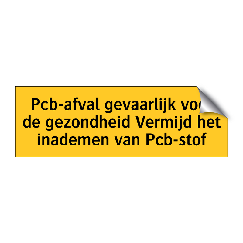 Pcb-afval gevaarlijk voor de gezondheid Vermijd het /.../