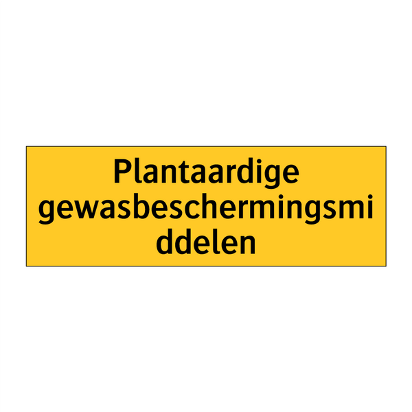 Plantaardige gewasbeschermingsmiddelen & Plantaardige gewasbeschermingsmiddelen