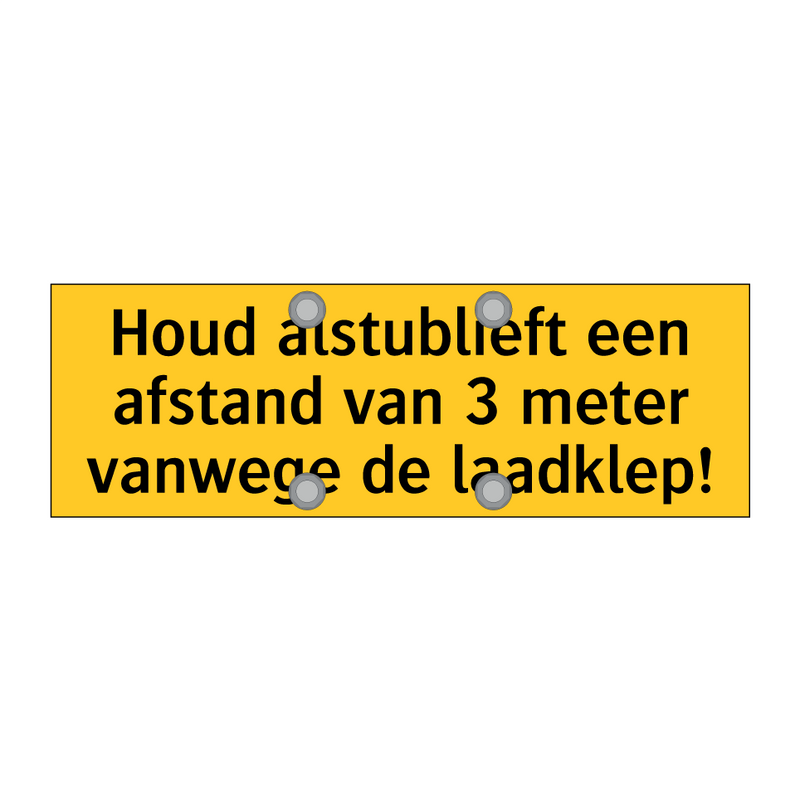 Houd alstublieft een afstand van 3 meter vanwege de /.../