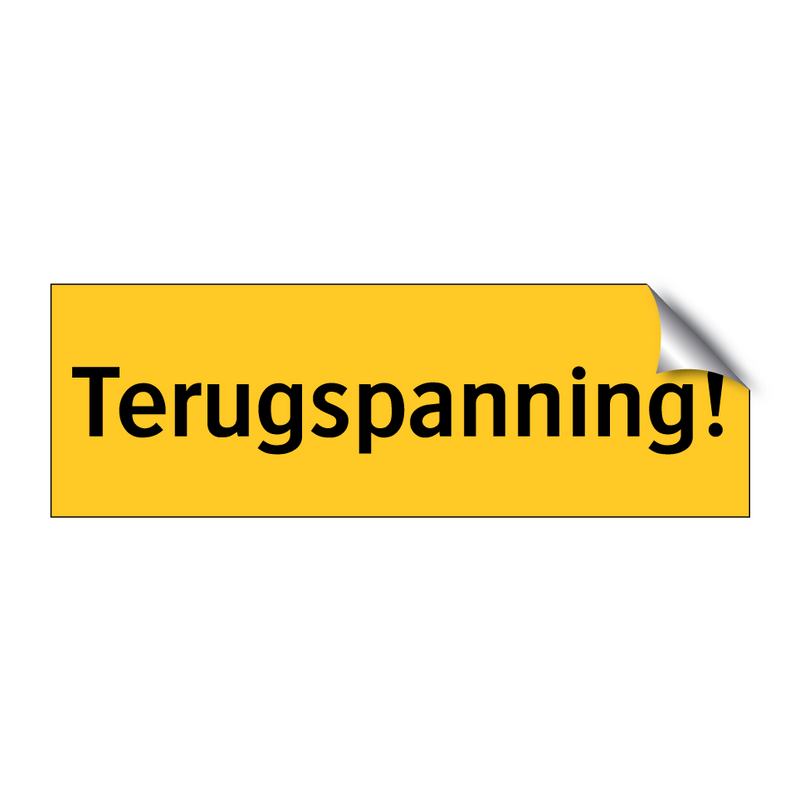 Terugspanning! & Terugspanning! & Terugspanning! & Terugspanning!