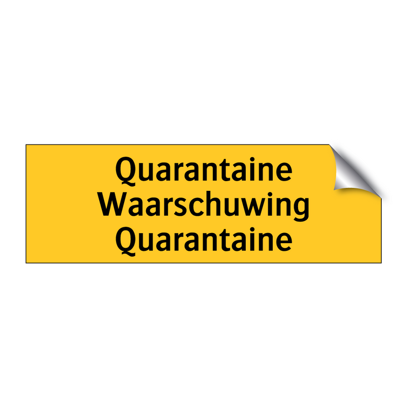 Quarantaine Waarschuwing Quarantaine & Quarantaine Waarschuwing Quarantaine