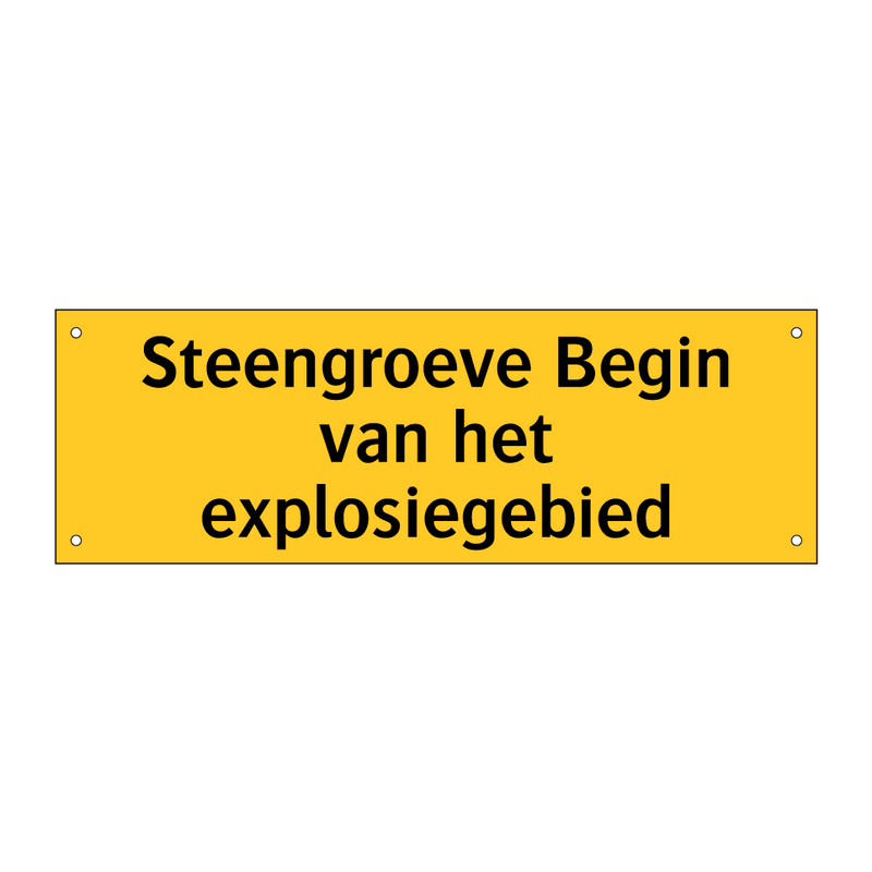 Steengroeve Begin van het explosiegebied & Steengroeve Begin van het explosiegebied