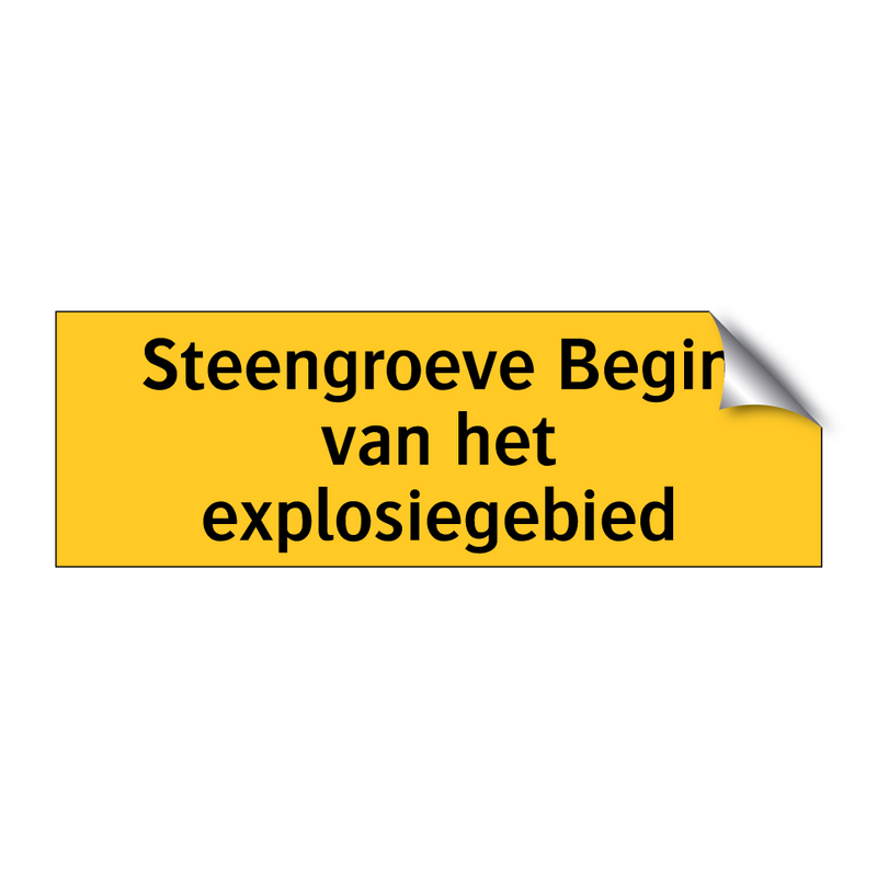 Steengroeve Begin van het explosiegebied & Steengroeve Begin van het explosiegebied