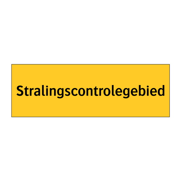 Stralingscontrolegebied & Stralingscontrolegebied & Stralingscontrolegebied