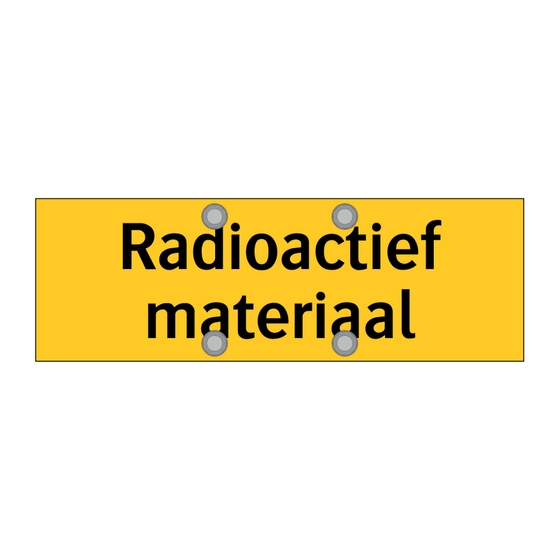 Radioactief materiaal & Radioactief materiaal & Radioactief materiaal