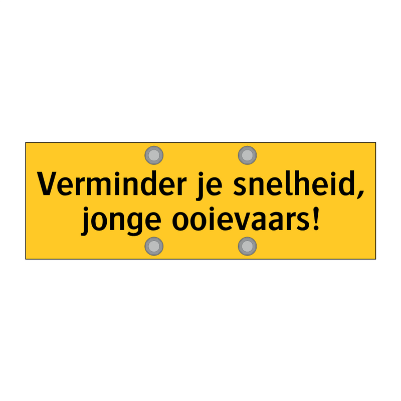 Verminder je snelheid, jonge ooievaars! & Verminder je snelheid, jonge ooievaars!