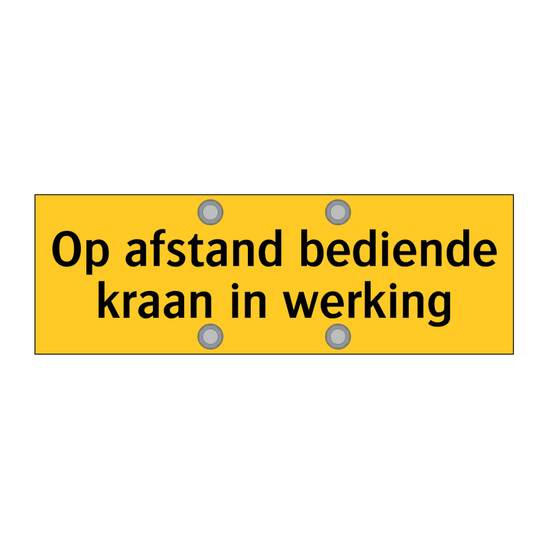 Op afstand bediende kraan in werking & Op afstand bediende kraan in werking