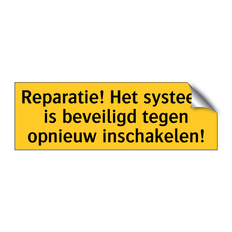 Reparatie! Het systeem is beveiligd tegen opnieuw /.../