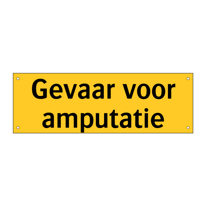 Gevaar voor amputatie & Gevaar voor amputatie & Gevaar voor amputatie & Gevaar voor amputatie