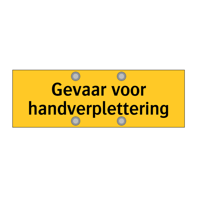 Gevaar voor handverplettering & Gevaar voor handverplettering & Gevaar voor handverplettering