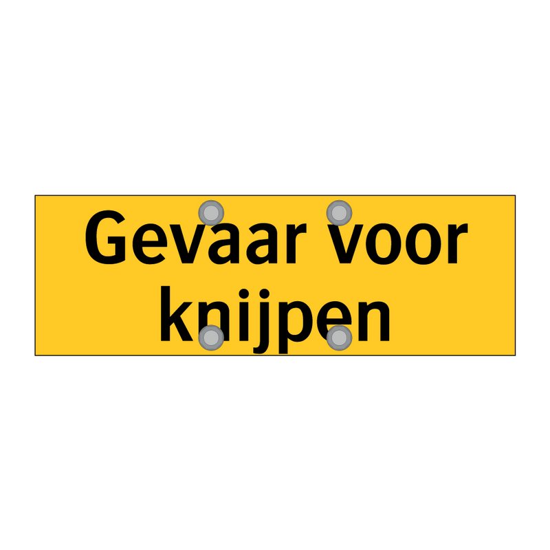 Gevaar voor knijpen & Gevaar voor knijpen & Gevaar voor knijpen