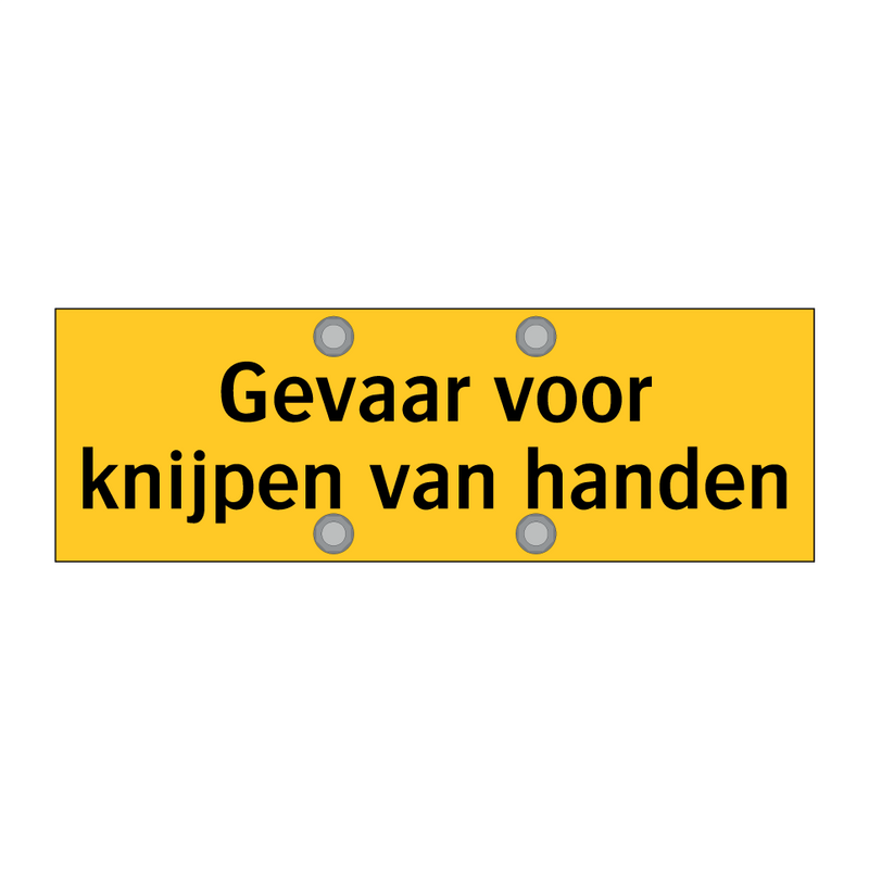 Gevaar voor knijpen van handen & Gevaar voor knijpen van handen & Gevaar voor knijpen van handen