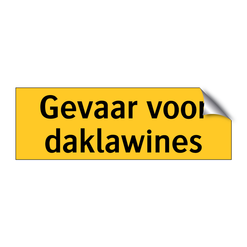 Gevaar voor daklawines & Gevaar voor daklawines & Gevaar voor daklawines & Gevaar voor daklawines