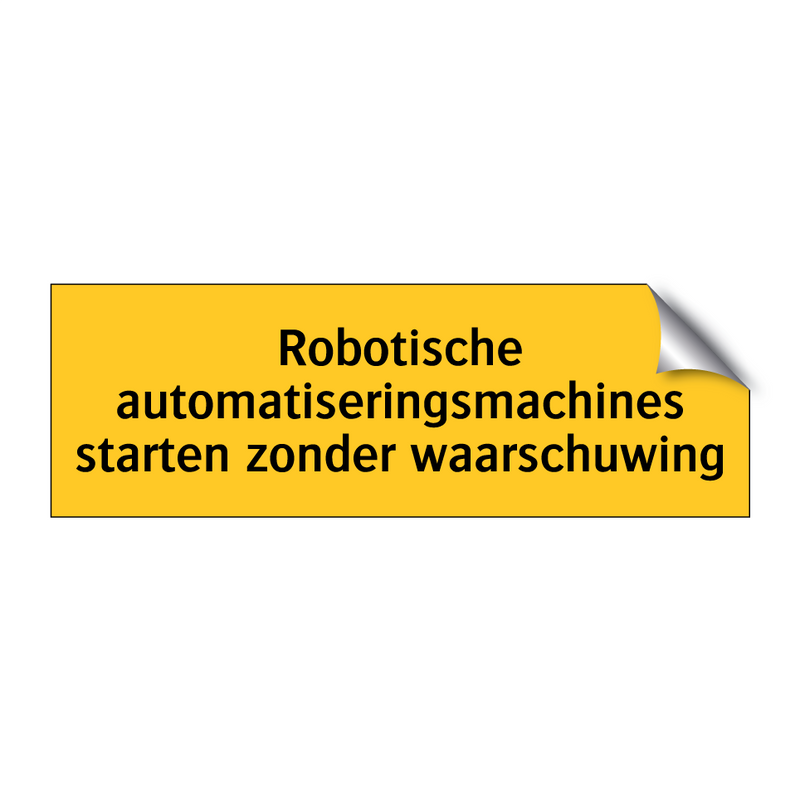 Robotische automatiseringsmachines starten zonder /.../