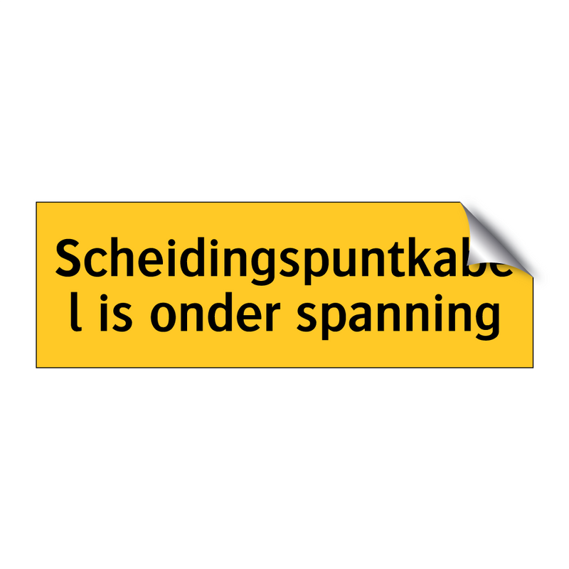 Scheidingspuntkabel is onder spanning & Scheidingspuntkabel is onder spanning