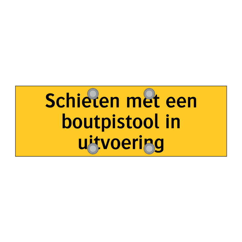 Schieten met een boutpistool in uitvoering & Schieten met een boutpistool in uitvoering