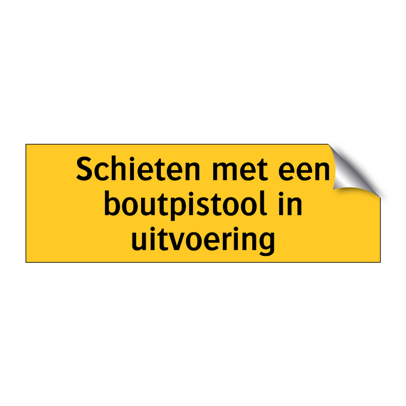 Schieten met een boutpistool in uitvoering & Schieten met een boutpistool in uitvoering