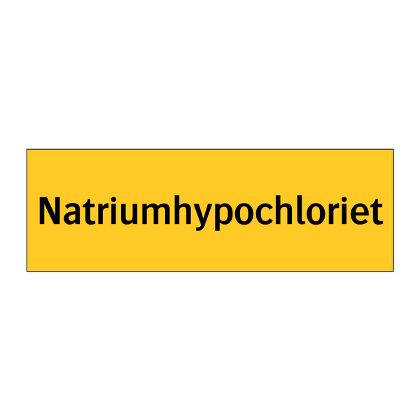 Natriumhypochloriet & Natriumhypochloriet & Natriumhypochloriet & Natriumhypochloriet