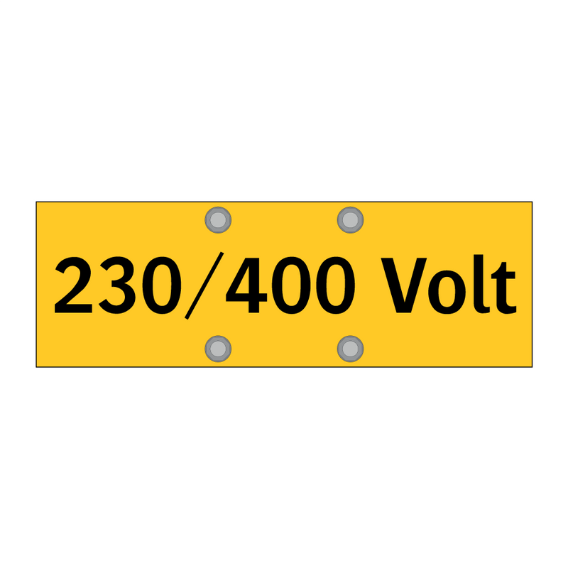 230/400 Volt & 230/400 Volt & 230/400 Volt