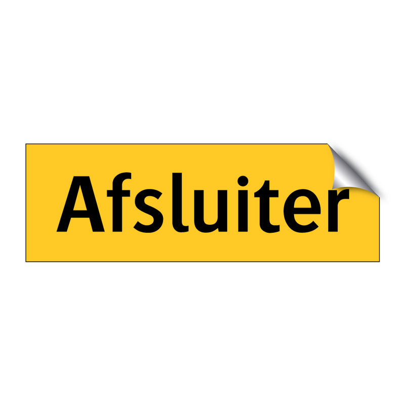 Afsluiter & Afsluiter & Afsluiter & Afsluiter