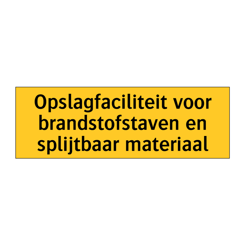 Opslagfaciliteit voor brandstofstaven en splijtbaar /.../