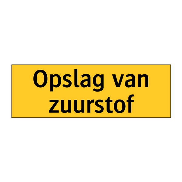 Opslag van zuurstof & Opslag van zuurstof & Opslag van zuurstof & Opslag van zuurstof