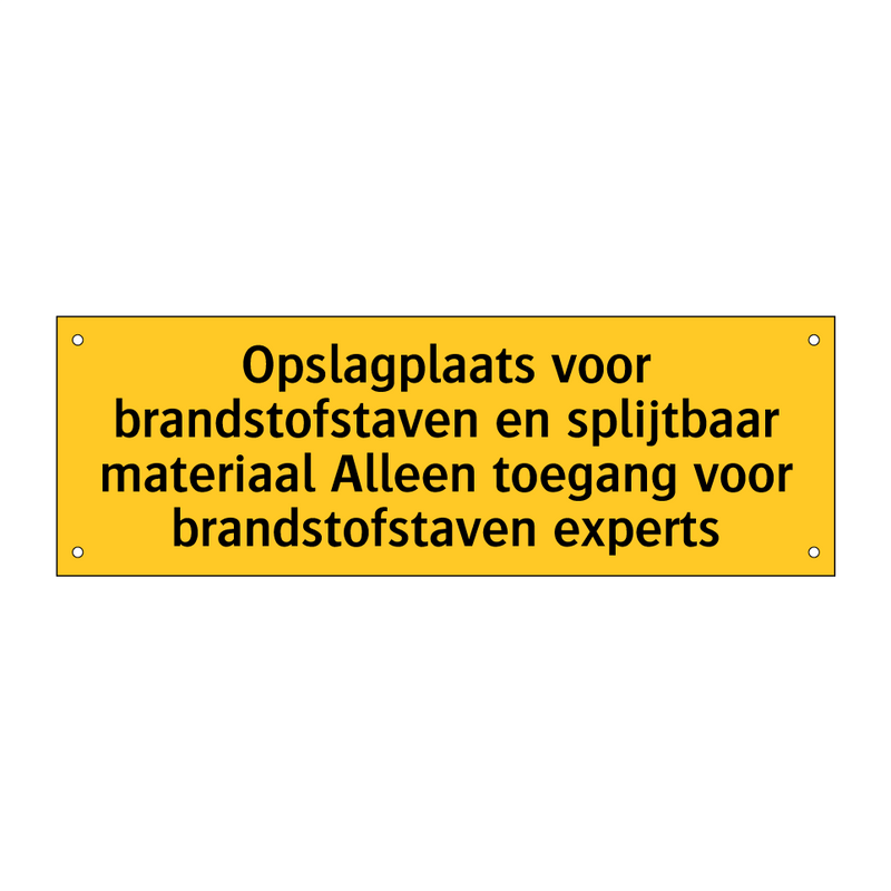 Opslagplaats voor brandstofstaven en splijtbaar /.../