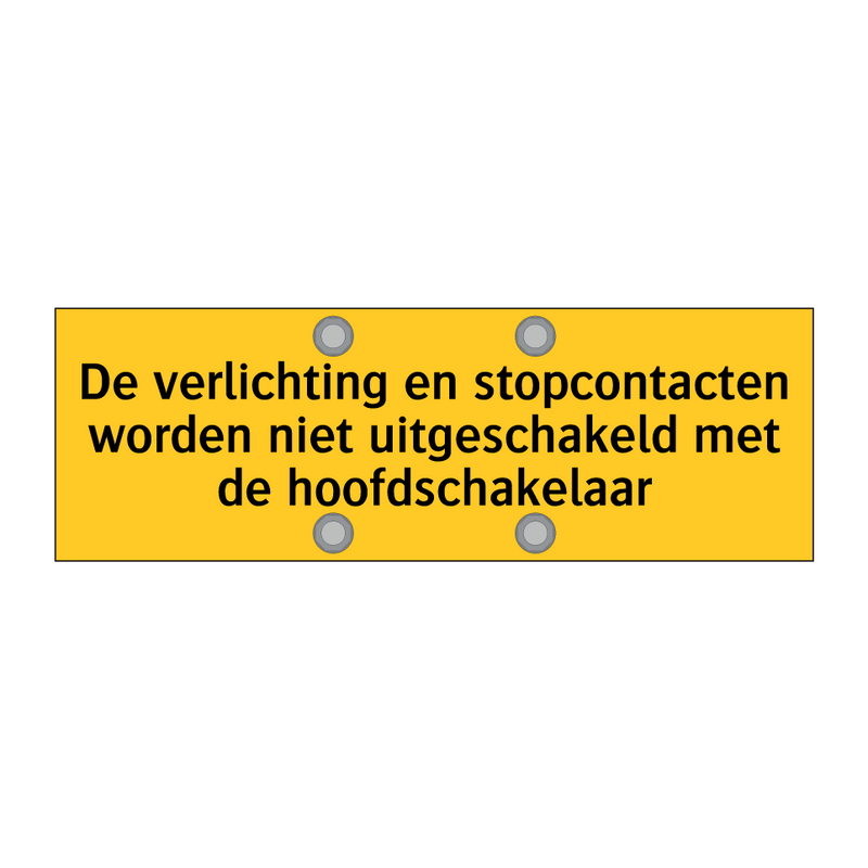 De verlichting en stopcontacten worden niet /.../