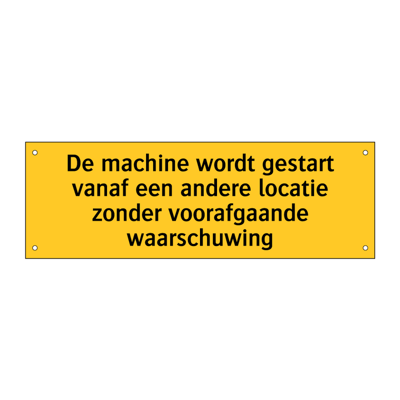 De machine wordt gestart vanaf een andere locatie /.../