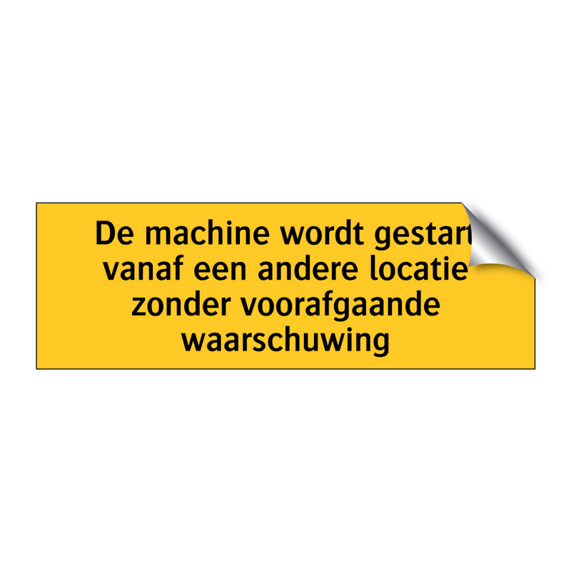 De machine wordt gestart vanaf een andere locatie /.../