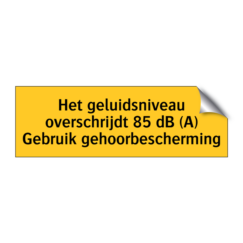 Het geluidsniveau overschrijdt 85 dB (A) Gebruik /.../