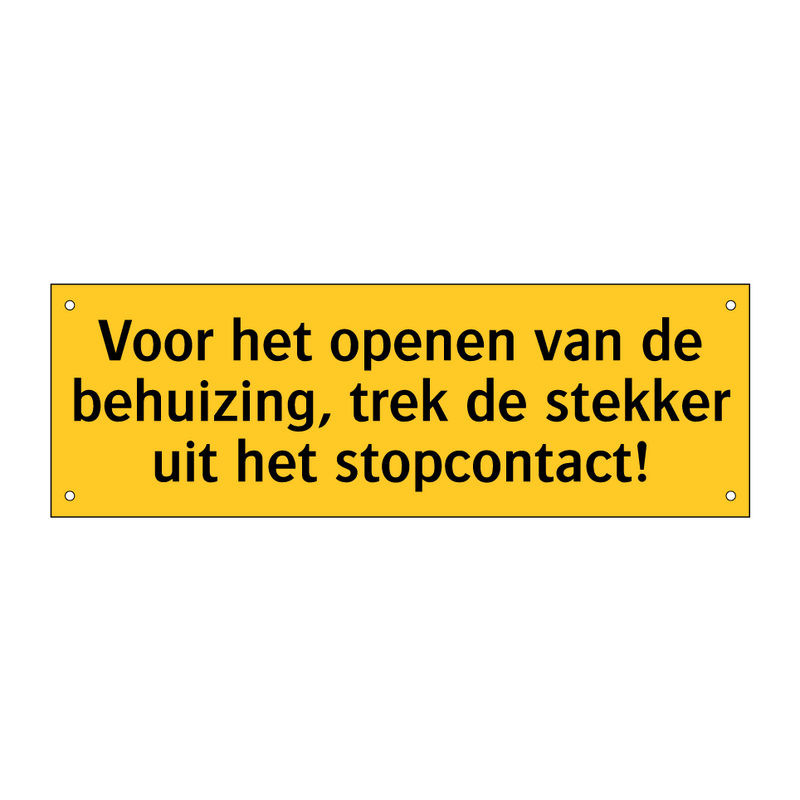 Voor het openen van de behuizing, trek de stekker uit /.../