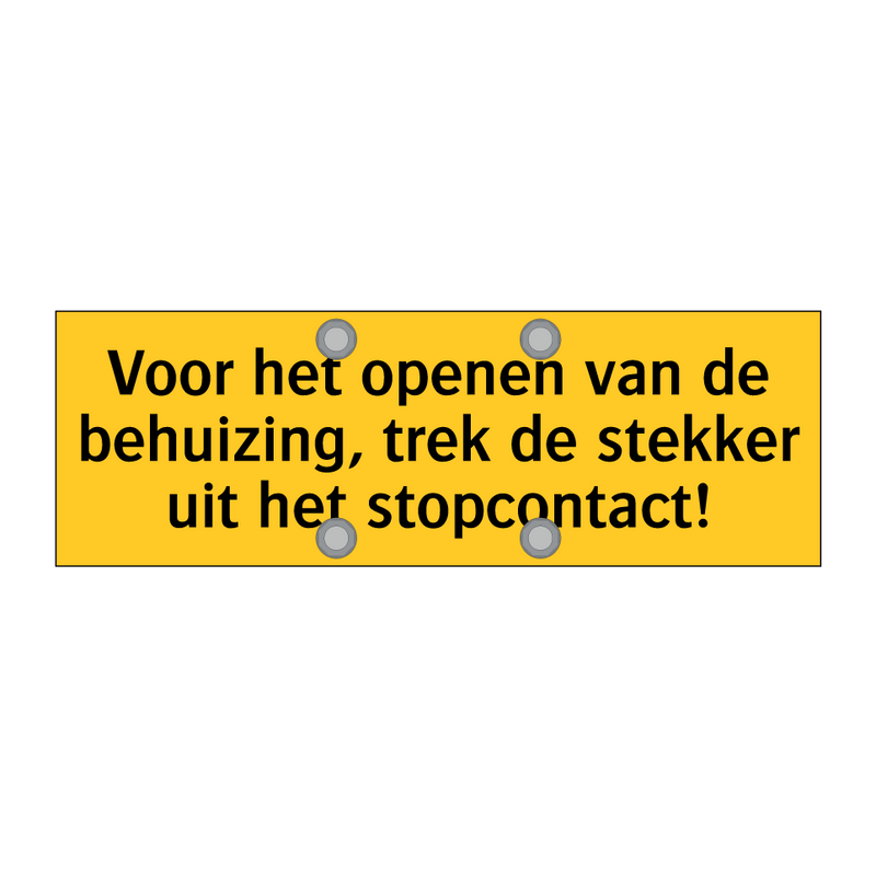 Voor het openen van de behuizing, trek de stekker uit /.../