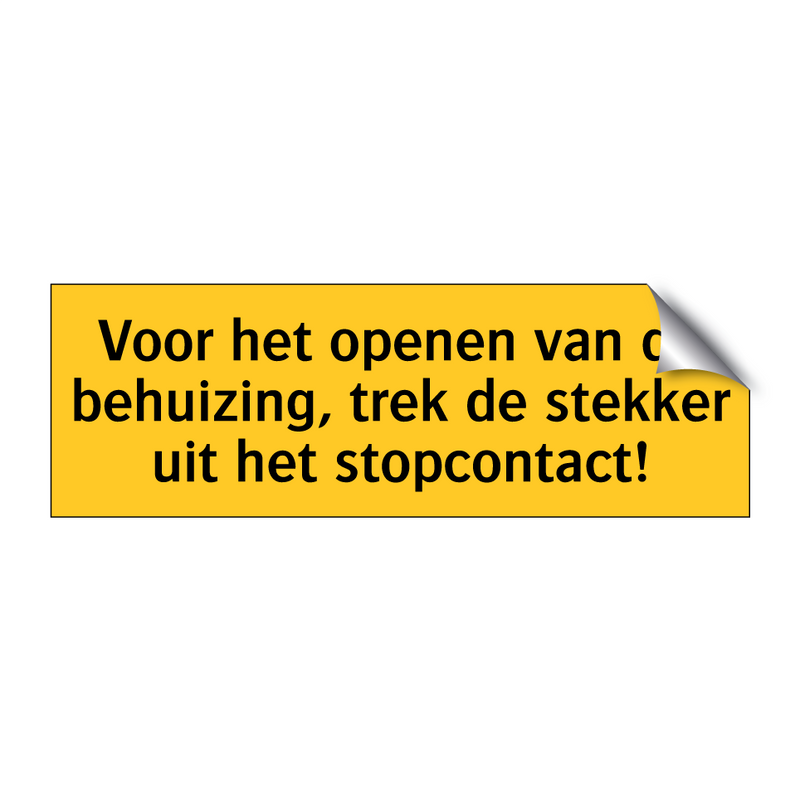 Voor het openen van de behuizing, trek de stekker uit /.../