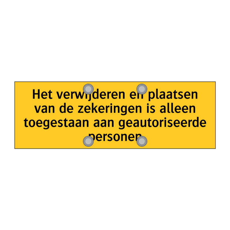 Het verwijderen en plaatsen van de zekeringen is /.../