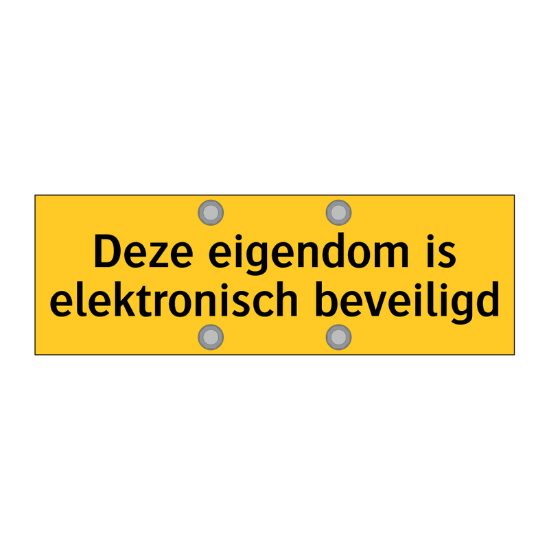 Deze eigendom is elektronisch beveiligd