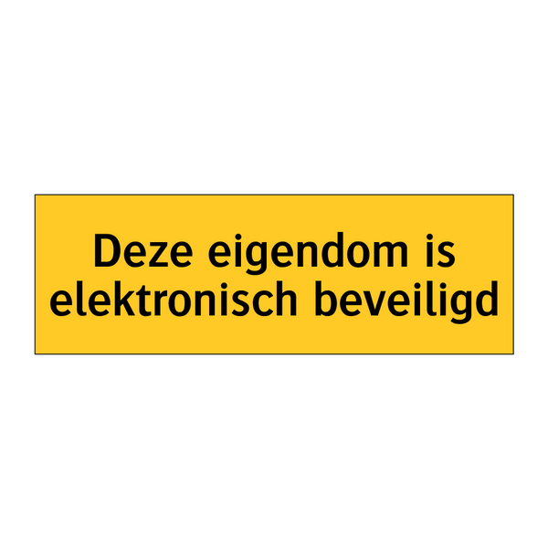 Deze eigendom is elektronisch beveiligd & Deze eigendom is elektronisch beveiligd