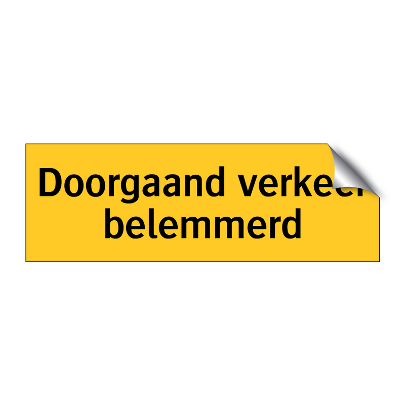 Doorgaand verkeer belemmerd