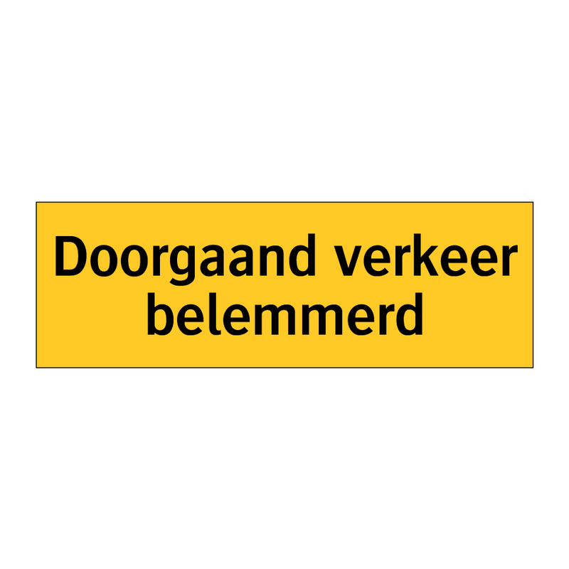 Doorgaand verkeer belemmerd