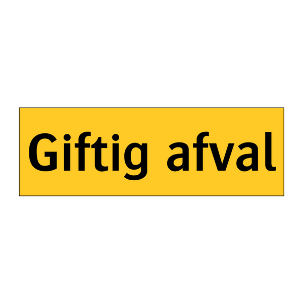 Giftig afval & Giftig afval & Giftig afval & Giftig afval & Giftig afval & Giftig afval