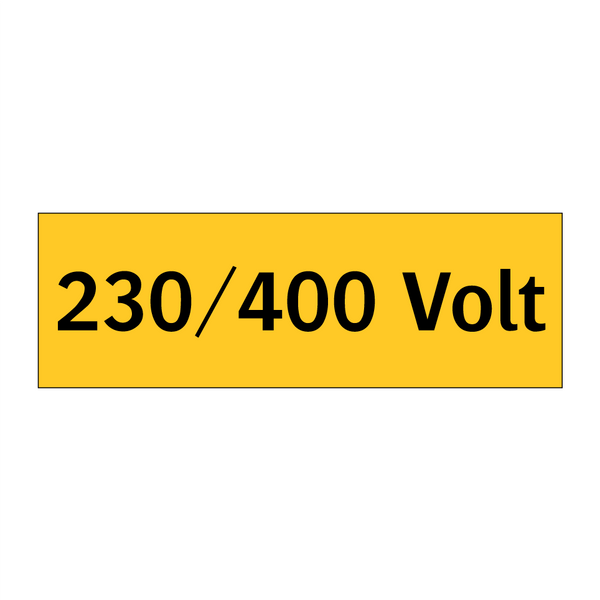 230/400 Volt & 230/400 Volt & 230/400 Volt & 230/400 Volt & 230/400 Volt & 230/400 Volt