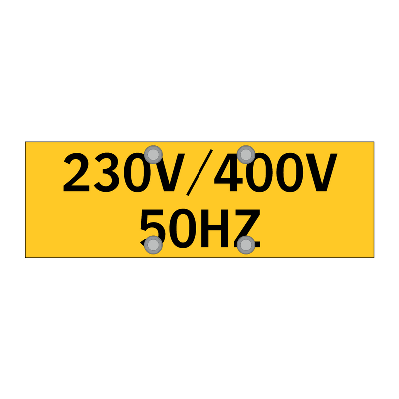 230V/400V 50HZ & 230V/400V 50HZ & 230V/400V 50HZ