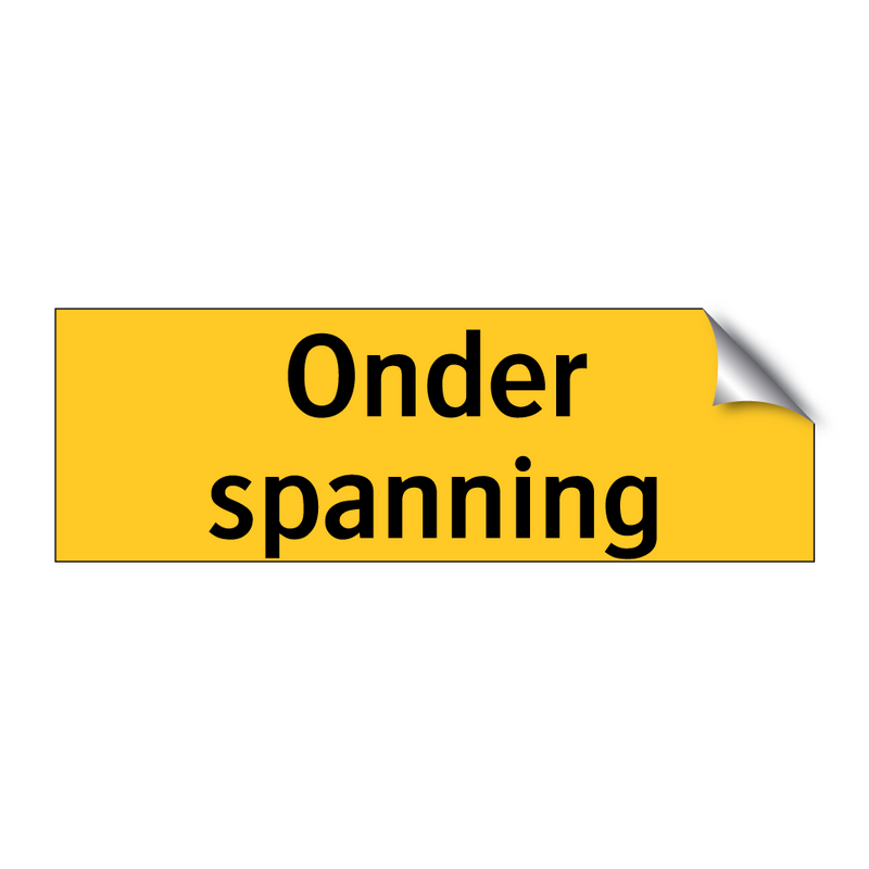 Onder spanning & Onder spanning & Onder spanning & Onder spanning